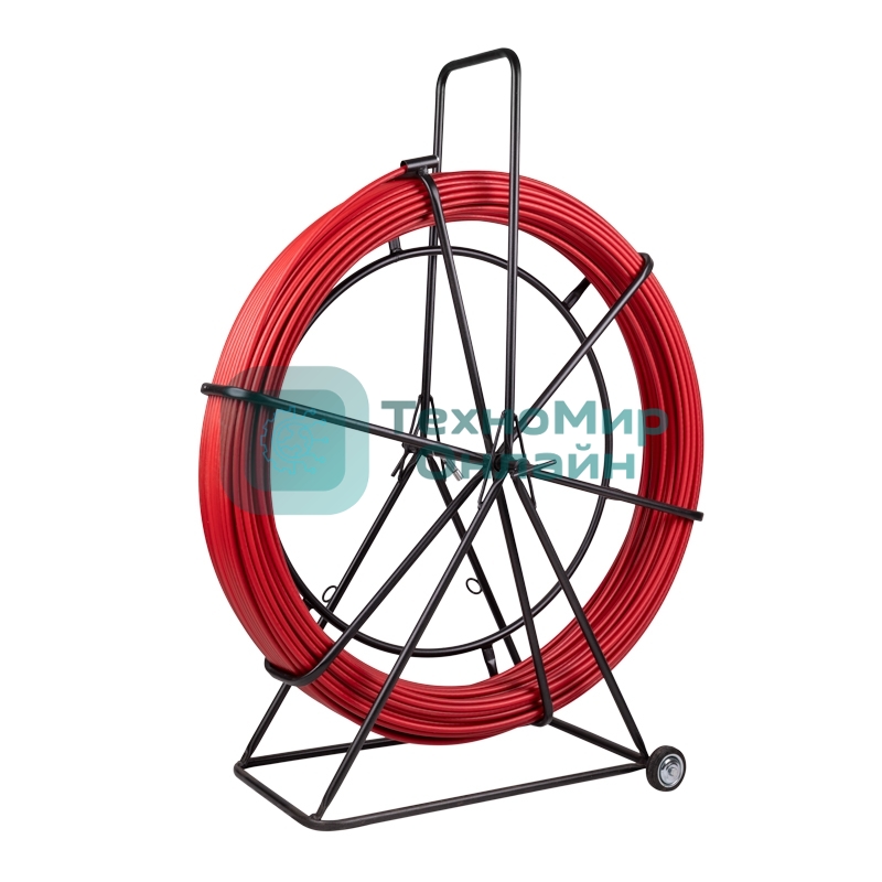 Протяжка кабельная Rexant (УЗК в тележке) стеклопруток, d=11,0мм, 300м, красная