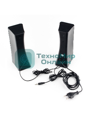 Акустическая система 2.0 Gembird SPK-500, черный, 6 Вт, рег. громкости, разъем для наушников, питание от сети