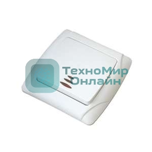 Выключатель 1-кл. СП Маргарита 10А IP20 с индик. белый Universal М0121