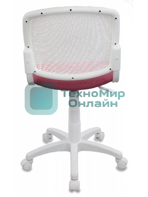 Кресло детское Бюрократ CH-W296NX/26-31 TW-15 белый, спинка сетка, сиденье розовый 26-31