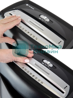 Шредер Heleos УД15-2 черный/серебристый (секр.Р-2) ленты 12лист. 15лтр. скобы пл.карты