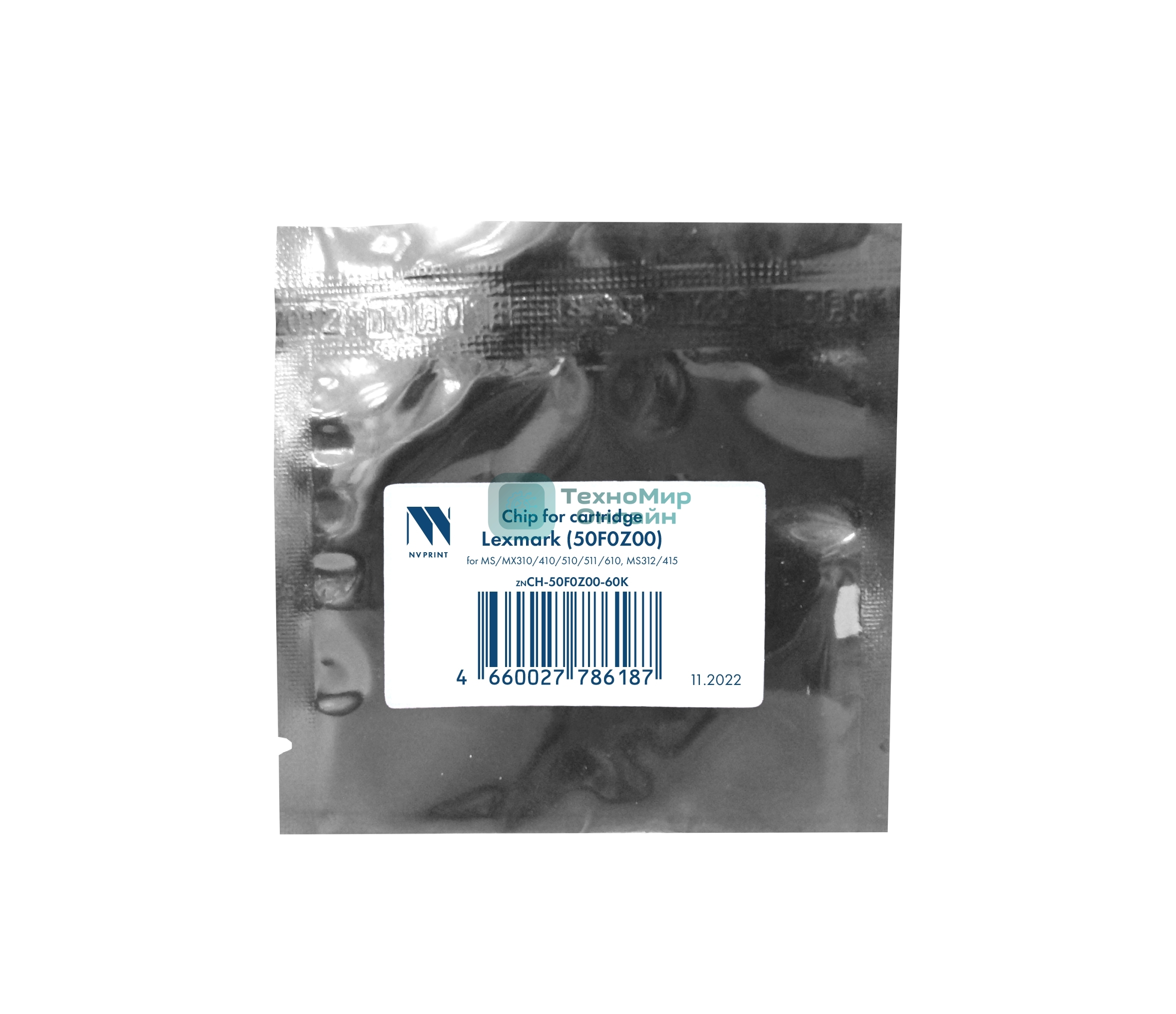 Чип NVPrint для Lexmark (50F0Z00) для MS/MX310/410/510/511/610, MS312/415 (60K) совместимый