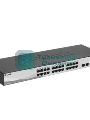 Коммутатор D-Link DGS-1210-26/F, 24×1 Гбит/с + 2×1 Гбит/с SFP, настраиваемый