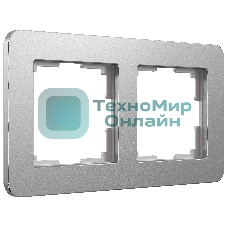 Рамка на 2 поста Platinum (алюминий) W0022606