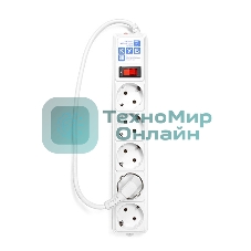 Сетевой фильтр Power Cube B 0,5 м 5 розеток (белый) 10А/2,2кВт