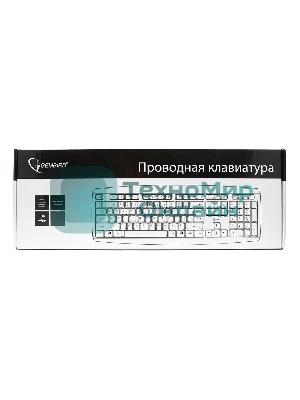 Клавиатура проводная Gembird KB-8351U-BL, USB, черный