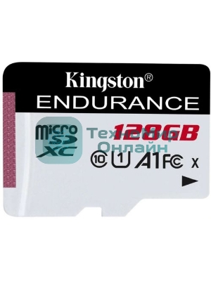 Флеш карта microSD 128Gb Kingston microSDНC Class 10 A1 UHS-I Endurance 95R/45W Card Only