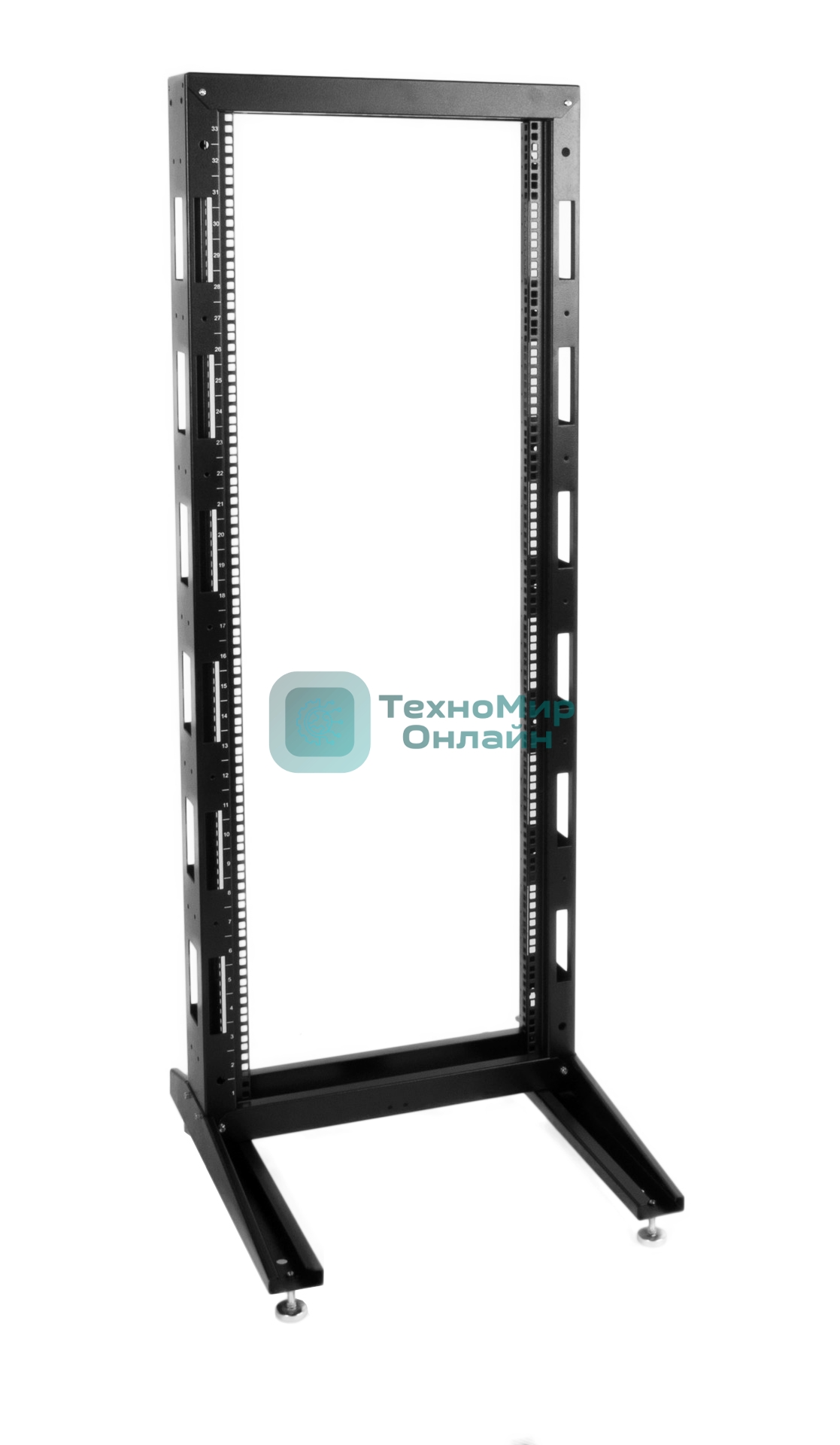 Стойка телекоммуникационная универсальная ЦМО 33U однорамная,цвет черный (СТК-33-9005) (1 коробка)
