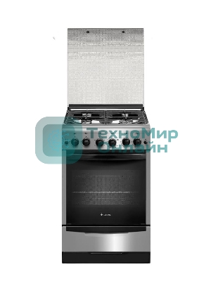 Плита газовая Gefest ПГ 5100-02 0004 серебристый, конфорок 4 шт, духовка 52 л, 50 см x 85 см x 58.5 см
