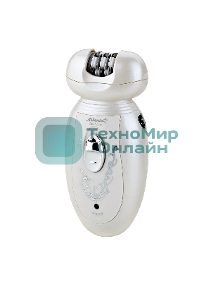 Эпилятор ATLANTA, ATH-6641, 3 в 1, 2ск, насадки для бритья, работа от аккум, долговечная батарея Ni-MH, низкий ур шума, белый/перламутровый.