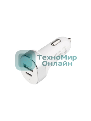 Автозарядка в прикуриватель Rexant АЗУ USB-A+USB-C, 3.1 A белый