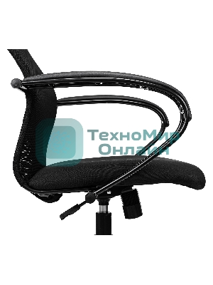 Кресло Бюрократ CH-607 TW-01 черный, сетка, подголовник