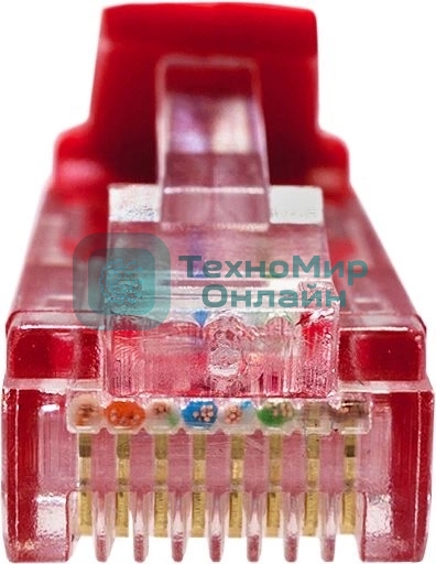 Патч-корд Suprlan 10-0153 UTP RJ-45 вил.-вилка RJ-45 cat.5e 2м красный LSZH 24AWG