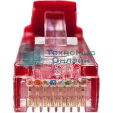 Патч-корд Suprlan 10-0153 UTP RJ-45 вил.-вилка RJ-45 cat.5e 2м красный LSZH 24AWG