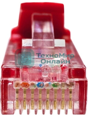 Патч-корд Suprlan 10-0153 UTP RJ-45 вил.-вилка RJ-45 cat.5e 2м красный LSZH 24AWG