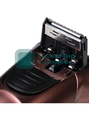 Электробритва Galaxy Line GL 4209, бронзовый, аккумуляторная, 5 Вт, Li-Ion аккумулятор емкостью 600 мА*ч, вр. непр. работы до 1,5 ч, ножи из нержавеющей стали, 3 независимые плавающие головки, возможность промывки бреющего блока, индикатор заряда и работы, встроенный триммер для подравнивания висков, USB зарядка