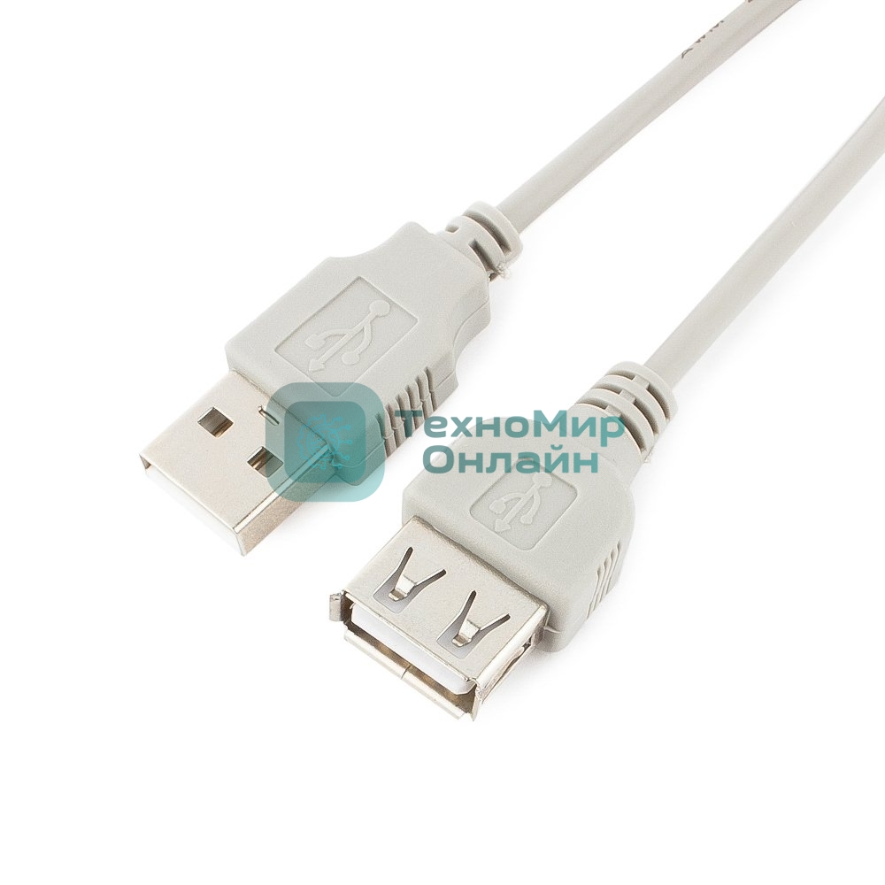 Кабель удлинит. USB2.0 Gembird/Cablexpert CC-USB2-AMAF-6-N серый (1.8м, AM/AF, пакет) (CC-USB2-AMAF-6-N)