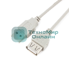 Кабель удлинит. USB2.0 Gembird/Cablexpert CC-USB2-AMAF-6-N серый (1.8м, AM/AF, пакет) (CC-USB2-AMAF-6-N)