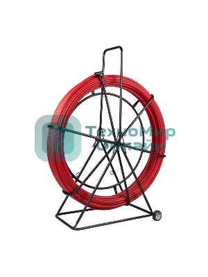 Протяжка кабельная Rexant (УЗК в тележке) стеклопруток, d=11,0мм, 200м, красная