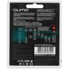 Флеш карта QUMO MicroSDHC 32Gb Сlass 10 UHS-I U3,3.0, адаптер в комплекте SD, черно-красная картонная упаковка (QM32GMICSDHC10U3)