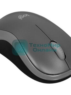 Мышь беспроводная Logitech M186 черный/серый, 1000 dpi, радиоканал, USB, кнопки - 3