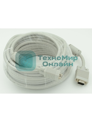 Кабель VGA DB15 (m)/DB15 (m) 30м феррит.кольца (CABLE30)