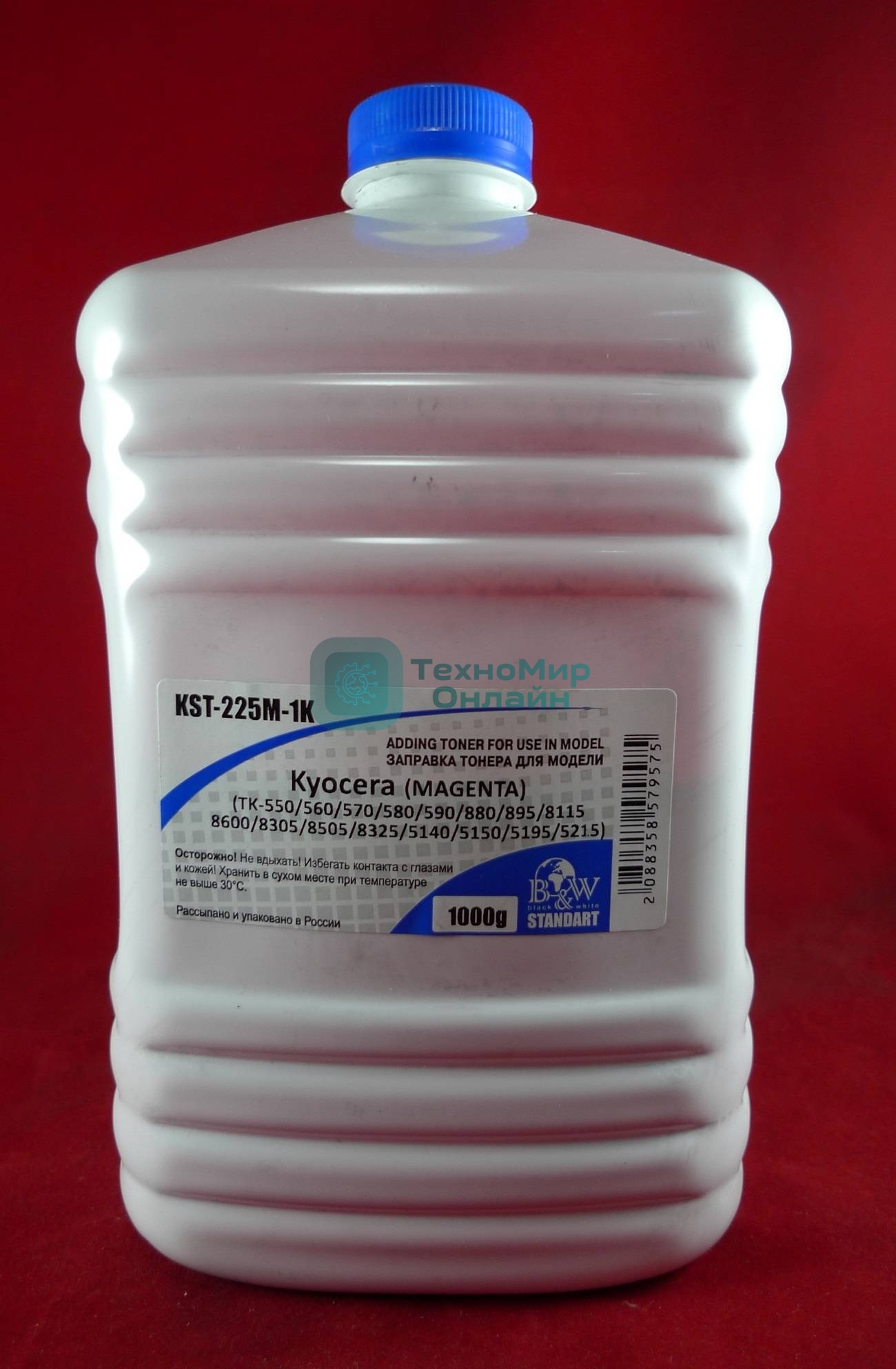 Тонер для Kyocera TK-550/580/590/880/895/8115/8600/5140/5150/5195 Magenta (Tomo VF03-M) (кан. 1кг) Black&White Standart