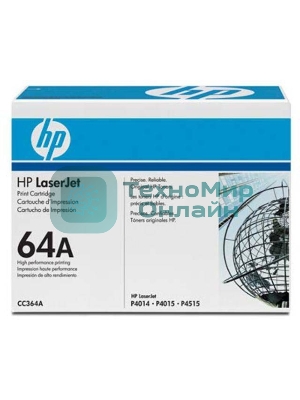 Картридж лазерный HP CC364A черный LJ P4014/4015/4515 (10000 стр.)