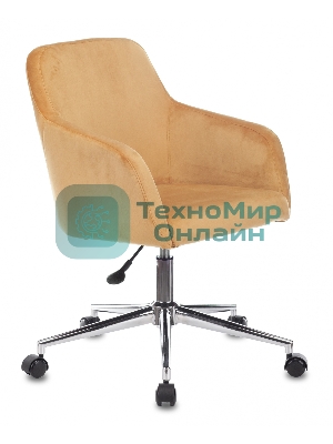 Кресло компьютерное Бюрократ CH-380SL янтарный Italia 9, крестовина металл хром