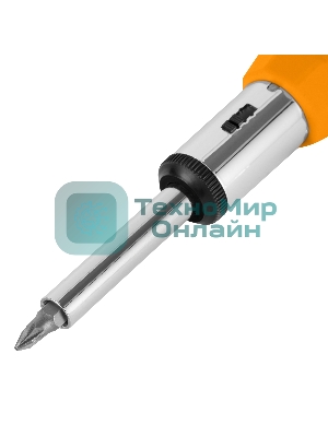 Отвертка реверсивная, набор бит, 10 шт., CrV Sparta