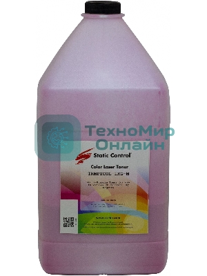 Тонер Static Control TRMPTCOL-1KG-M пурпурный флакон 1000гр. для принтера HP CLJCP1515/Canon MF8330