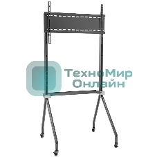 Мобильная стойка напольная Kromax OMEGA-13 черный, 1 шт/уп, Мобильная стойка напольная для TV 32