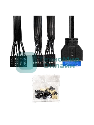 Компьютерный корпус Minitower ExeGate BAA-403U2-AA500 (mATX, БП AA500 с вент. 8см, 1*USB/2*USB 3.0, HD Audio, черный)