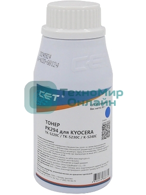 Тонер для Kyocera ECOSYS M5521cdn/M5526cdw/P5021cdn/P5026cd Cyan (PK294) 50г/бут. (TK-5220C/TK-5230C/TK-5240C) Japan CET