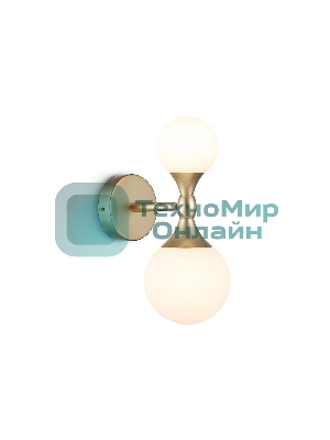 Настенный светильник Ambrella light LH51053/2 GD/FR золото/белый матовый G9*2 max 28W 120*195*300
