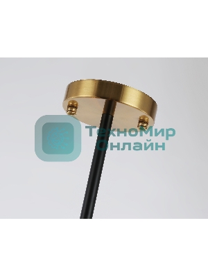 Люстра Ambrella light LH55515/12 BK/BS/CL черный/латунь/прозрачный E14*12 max 40W D860*905