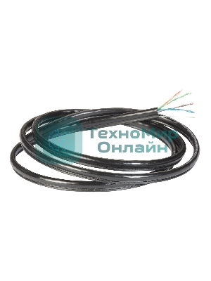 Кабель Exegate UTP 4 EX190974RUS пары кат.5e Exegate медь, внешн. прокладка, с тросом, катушка 305м, черный, PE