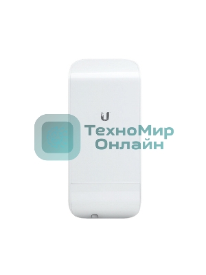 Точка доступа Ubiquiti LocoM2(EU) Wi-Fi и AirMAX. 802.11g/n, интегрированная антенна 8 дБ (45°*45°),10/100 RJ45 Ethernet