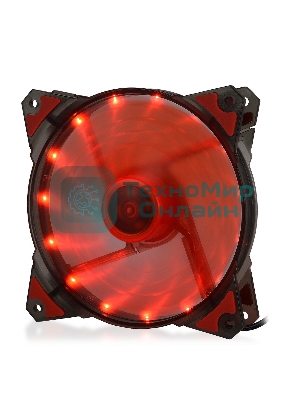 Вентилятор для корпуса Crown CMCF-12025S-1220 черный/красный, 120 мм, 1650 об/мин, 28 дБ, 3 pin