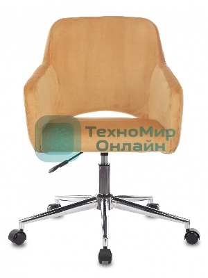 Кресло компьютерное Бюрократ CH-380SL янтарный Italia 9, крестовина металл хром