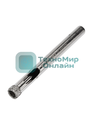 Сверло алмазное Kranz 6 мм, по керамике и стеклу