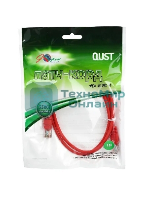 Патч-корд литой Aopen/Qust UTP кат.5е 1м красный