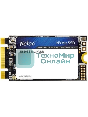 Накопитель SSD Netac N930ES, 512Gb, PCIe 3.1 x2, M.2 2242, NVMe, R/W 1650/1500