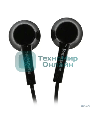 Проводные наушники Panasonic RP-TCM115GCK черный, внутриканальные, Jack 3.5 мм