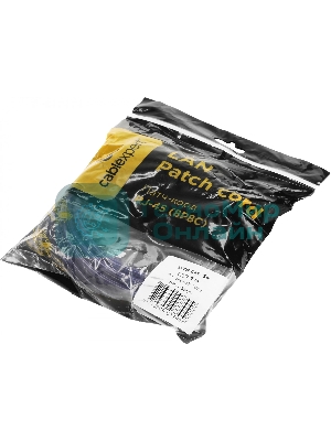 Патч-корд UTP Cablexpert cat.5e, 5м, литой, многожильный, фиолетовый