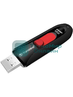 Флешка USB Transcend JetFlash 590 (TS16GJF590K), 16Gb, USB 2.0, R/W 15/5 черный/красный
