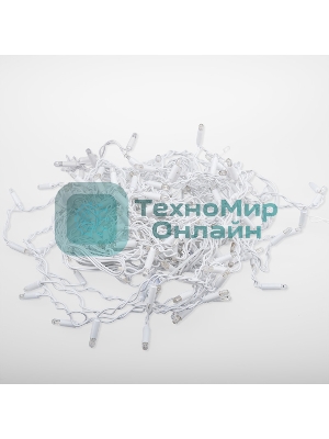 Новогодние светоукрашения Neon-night Гирлянда Айсикл (бахрома) светодиодный, 4,8 х 0,6 м, белый провод, 220В, диоды тепло-белые