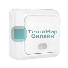 Выключатель 1-кл. ОП Олимп 10А IP20 с индик.белый Universal О0121