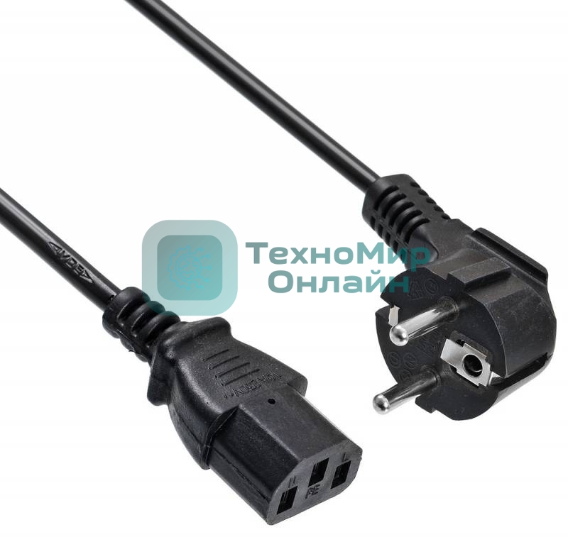 Кабель Buro BU-PCAB-ZP IEC C13 Евровилка 1.8м