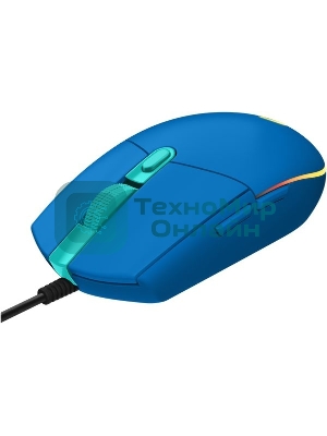 Мышь проводная Logitech G102 LIGHTSYNC синий, 8000 dpi, USB, кнопки - 6